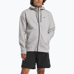 Bluza męska Reebok Athlete Full Zip. Szare bluzy sportowe męskie Reebok, m, z bawełny. Za 349.99 zł.