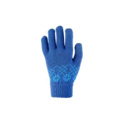 Rękawiczki turystyczne MH100 dla dzieci dzianinowe niebieskie. Niebieskie rękawiczki dziecięce QUECHUA, z dzianiny, bez ramiączek. Za 14.99 zł.
