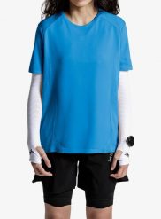 Koszulka do biegania damska X-Bionic Xceed Run Discover Shirt. Niebieskie t-shirty damskie X BIONIC, m, bez wzorów, z materiału, bez kołnierzyka. Za 285.99 zł.