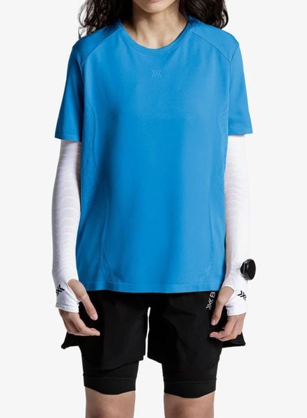 Koszulka do biegania damska X-Bionic Xceed Run Discover Shirt. Niebieskie t-shirty damskie X BIONIC, m, bez wzorów, z materiału, bez kołnierzyka. Za 285.99 zł.