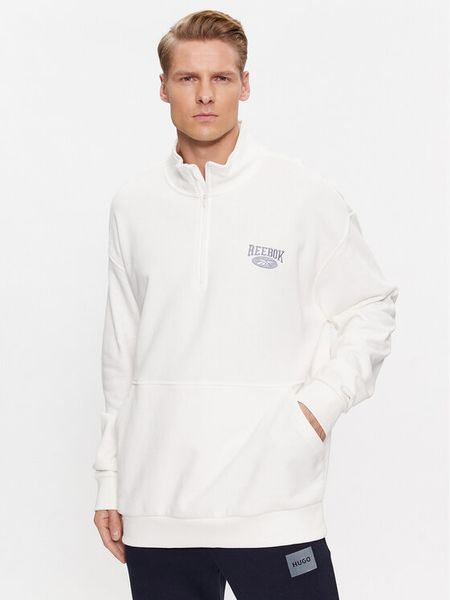 Reebok Bluza Archive Essentials IK6128 Biały Regular Fit. Białe bluzy bez kaptura męskie Reebok, m, z bawełny. Za 209.99 zł.