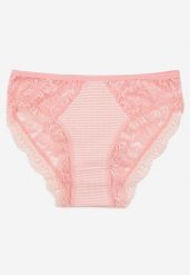 Różowe Majtki Figi w Paski Ozdobione Koronką Ilumoria. Czerwone figi damskie Born2be, l, bez wzorów, z bawełny. Za 4.99 zł.