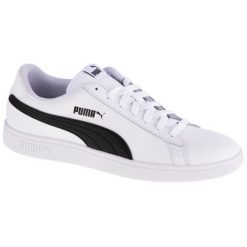 Buty Puma Smash V2 L 365215 01 białe. Białe buty sportowe na co dzień męskie z gumy, bez zapięcia. Za 328.84 zł.