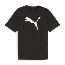 Dziecięca koszulka Puma Teamrise Logo Jersey Cotton Jr czarna. Czarne bluzki sportowe damskie Puma, z bawełny, bez kołnierzyka, bez ramiączek. Za 84.83 zł.