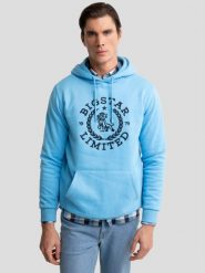 Bluza męska z kapturem niebieska Hanes 401. Niebieskie bluzy z kapturem męskie Big Star, l, z dzianiny. W wyprzedaży za 159.99 zł.
