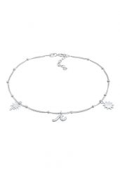 Elli Damska bransoletka na kostkę Palma Boho Plaża Lato ze srebra próby 925 Sterling Silver Bransoletki na nogę 1 ct Damski. Szare bransoletki damskie Elli, srebrne. Za 223.99 zł.