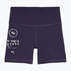 Spodenki treningowe damskie PUMA Hyrox Tad Essential Tight. Fioletowe spodenki sportowe damskie Puma, bez wzorów, sportowe. Za 149.99 zł.