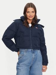 Tommy Jeans Kurtka puchowa Alaska DW0DW19687 Granatowy Regular Fit. Niebieskie kurtki damskie Tommy Jeans, xl, bez wzorów, z jeansu, bez kaptura. Za 769.99 zł.