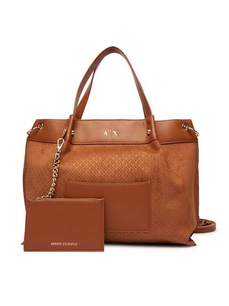 Armani Exchange Torebka XW001211 AF22645 U6119 Beżowy. Brązowe torebki klasyczne damskie Armani Exchange, bez wzorów, ze skóry, bez dodatków. Za 799.99 zł.