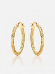 Revoni Złote kolczyki-kreole rozmiar: onesize. Żółte kolczyki damskie Revoni, złote. Za 1,935.99 zł.