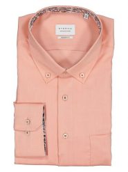 Eterna Koszula - Modern fit - w kolorze łososiowym rozmiar: 46. Różowe koszule męskie Eterna, bez wzorów, z bawełny, bez kołnierzyka, bez ramiączek. Za 82.64 zł.