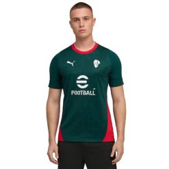 Koszulka treningowa Milan AC. Zielone bluzki sportowe damskie Puma, bez ramiączek, do piłki nożnej. Za 254.00 zł.