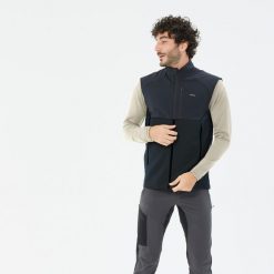 Kamizelka turystyczna męska polarowa Quechua MH500. Czarne kamizelki męskie QUECHUA, l, z elastanu. Za 139.99 zł.