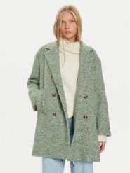 Pepe Jeans Płaszcz wełniany Camille PL402462 Zielony Regular Fit. Zielone płaszcze damskie Pepe Jeans, na zimę, l, bez wzorów, z jeansu. Za 859.99 zł.