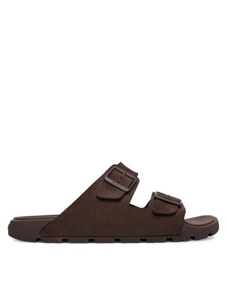BOSS Klapki Surfley Sand MF 50563157 Brązowy. Brązowe klapki i japonki męskie Boss, ze skóry. Za 359.99 zł.