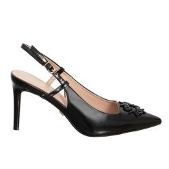Buty Rinascimento czarne eleganckie. Czarne buty wizytowe męskie Trespass, z materiału, bez zapięcia. Za 413.99 zł.
