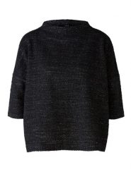 Oui Sweter w kolorze czarnym rozmiar: 36. Czarne swetry klasyczne damskie Oui, bez kołnierzyka. Za 65.54 zł.