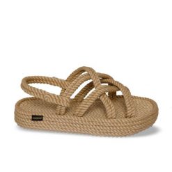 Sandały damskie na platformie Bodrum. Brązowe obuwie trekkingowe damskie Aulp, bez wzorów, z kauczuku, bez obcasa, na platformie. Za 169.99 zł.