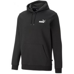 Bluza sportowa męska Puma ESS+ 2 Col Small Logo Hoodie FL. Czarne bluzy bez kaptura męskie Puma, bez wzorów, casualowe, bez kołnierzyka, bez ramiączek. Za 186.00 zł.