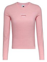 TOMMY JEANS Koszulka w kolorze jasnoróżowym rozmiar: L. Różowe bluzki damskie Tommy Jeans, l, bez wzorów, z jeansu, bez kołnierzyka, bez ramiączek. Za 100.99 zł.