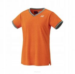 Koszulka tenisowa Yonex damska Crew Neck RG. Brązowe t-shirty damskie YONEX, xs, bez wzorów, z materiału, bez kołnierzyka. Za 188.99 zł.