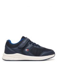 Tommy Hilfiger Sneakersy Low Cut Lace-Up T3X9-34378-1697 S Granatowy. Niebieskie buty sportowe chłopięce Tommy Hilfiger, bez wzorów, z materiału, bez zapięcia. Za 289.99 zł.