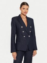 Marciano Guess Marynarka 4YPN17 7238A Granatowy Regular Fit. Niebieskie marynarki i żakiety damskie Marciano Guess, z aplikacjami, z bawełny. Za 609.99 zł.