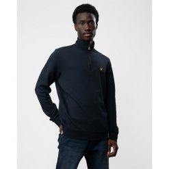 Sweter 1/4 zip Lyle & Scott Loopback. Niebieskie swetry męskie LYLE AND SCOTT, m, bez wzorów, z materiału, bez kołnierzyka. Za 331.50 zł.