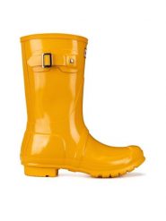 Hunter Kalosze WFS1000RGL Żółty. Żółte kalosze damskie Hunter, bez wzorów, z kauczuku. Za 349.99 zł.