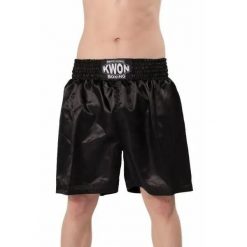 Spodenki bokserskie Kwon Professional Boxing. Czarne szorty damskie KWON, bez wzorów, sportowe. Za 163.00 zł.
