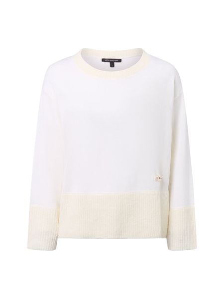 Armani Exchange Sweter z zawartością alpaki Kobiety biały, XS. Białe swetry klasyczne damskie Armani Exchange, xs, prążkowane, bez kołnierzyka. Za 329.95 zł.