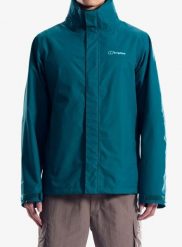 Kurtka z membraną męska Berghaus Rg Alpha 2.0 Shell Jkt Am. Niebieskie kurtki męskie Berghaus, m, bez wzorów, z materiału, bez kaptura. Za 632.49 zł.
