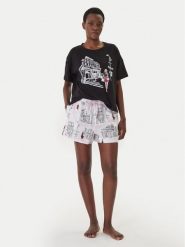 DKNY Piżama YI50108 Czarny Regular Fit. Czarne piżamy damskie DKNY, s, bez wzorów, z bawełny, bez ramiączek. Za 359.99 zł.