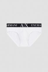 ARMANI EXCHANGE Białe slipy. Białe slipki męskie Armani Exchange, bez wzorów. W wyprzedaży za 92.99 zł.