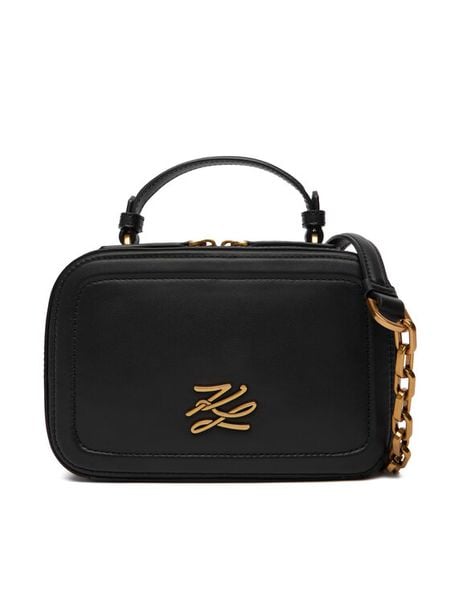 KARL LAGERFELD Torebka B1W30269 Czarny. Czarne torebki klasyczne damskie Karl Lagerfeld, bez wzorów, ze skóry, bez dodatków. Za 1,299.00 zł.