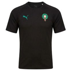 T-shirt treningowy Maroc 2026. Czarne t-shirty męskie Puma, l, bez wzorów, z materiału, bez kołnierzyka. Za 263.94 zł.