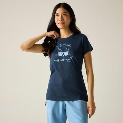 Damska koszulka z krótkim rękawem Fingal Slogan. Żółte t-shirty damskie Regatta, m, bez wzorów, z materiału, bez kołnierzyka. Za 116.50 zł.