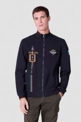 AERONAUTICA MILITARE Granatowa bluza męska Embroidered Frecce Tricolori. Niebieskie bluzy bez kaptura męskie AERONAUTICA MILITARE, l. W wyprzedaży za 589.99 zł.