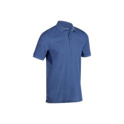 Koszulka polo do golfa męska. Niebieskie koszulki polo męskie INESIS, m, bez wzorów, z elastanu, bez ramiączek. Za 69.99 zł.