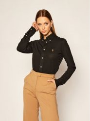 Polo Ralph Lauren Koszula Heidi 211664427010 Czarny Slim Fit. Czarne koszule damskie Polo Ralph Lauren, xxs, bez wzorów, bez kołnierzyka, bez ramiączek. Za 729.99 zł.