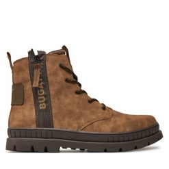 Kozaki Bugatti. Brązowe buty zimowe męskie Bugatti, bez zapięcia. Za 279.99 zł.