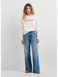 Pepe Jeans Bluza "Celeste" w kolorze białym rozmiar: XL. Białe bluzy z nadrukiem damskie Pepe Jeans, xl, z jeansu. Za 189.95 zł.