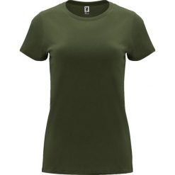 Damska Koszulka Z Krótkim Rękawem Capri. Brązowe bluzki damskie ROLY, l, bez wzorów, sportowe, bez kołnierzyka, bez ramiączek. Za 31.99 zł.