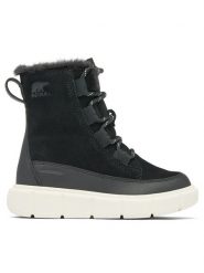 Sorel Śniegowce Explorer™III Lace Wp 2088512010 Czarny. Czarne kozaki dziewczęce Sorel, bez wzorów, ze skóry, bez obcasa. Za 319.99 zł.