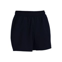 Spodenki fitness kardio FST100 męskie. Czarne szorty męskie DOMYOS, bez wzorów, z materiału. Za 19.99 zł.