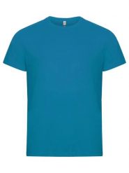 Clique Classic OC-T męski T-shirt z 100% bawełny organicznej turkusowy. Niebieskie t-shirty męskie CLIQUE, m, bez wzorów, z bawełny, bez kołnierzyka. Za 101.05 zł.