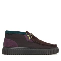 Półbuty Clarks. Brązowe półbuty męskie Clarks, z gore-texu, bez zapięcia. Za 649.99 zł.