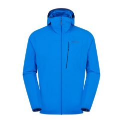 Kurtka softshellowa rozpinan Rab Borealis Alpine Hoody z kapturem. Niebieskie kurtki męskie RAB, m, bez wzorów, z softshellu, sportowe, z kapturem. Za 404.99 zł.