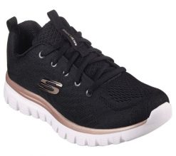 Obuwie treningowe Kobieta Skechers Graceful-Get Connected czarny. Czarne obuwie treningowe damskie Skechers, na fitness i siłownię. Za 199.99 zł.