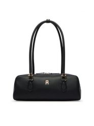 Tommy Hilfiger Torebka Th Grace Shoulder Bag AW0AW18748 Czarny. Czarne torebki klasyczne damskie Tommy Hilfiger, bez wzorów, ze skóry, bez dodatków. Za 569.99 zł.